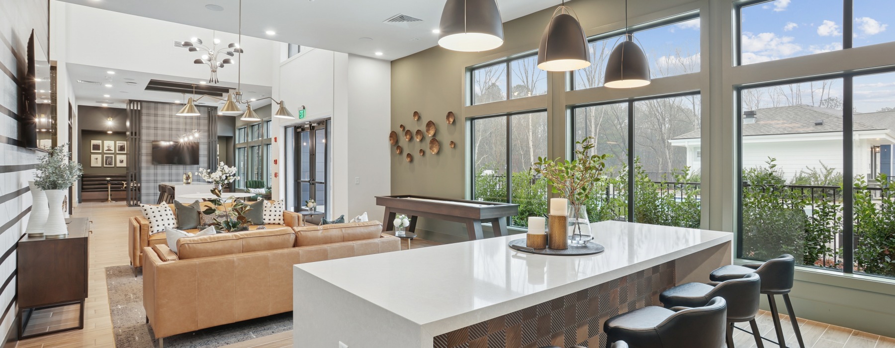 Clubhouse Event Kitchen and Lounge Seating